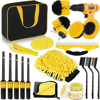 Whole Set Customized Color Car Cleaning Kit High Quality Detailing Brush Kit Car Cleaning
