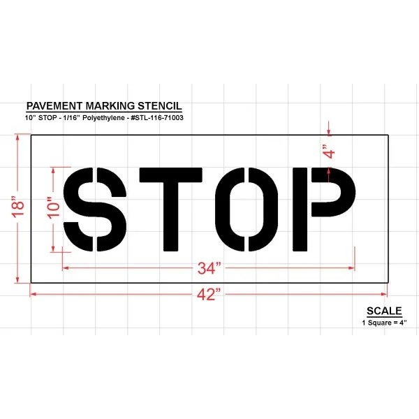 Markierungsschablone 'No Parking Fire' – 10,2 Cm, LDPE Oder Bordstein-Layout