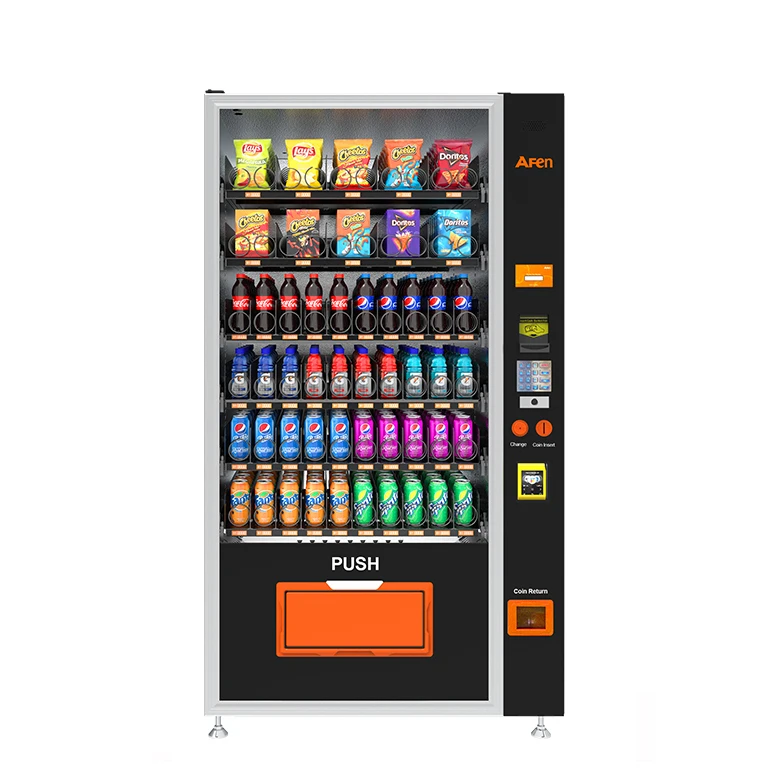 Afen Mini Vending Machine Combo Self-Selling Food and Beverage Vending Machine Wholesale in USA and Europe
