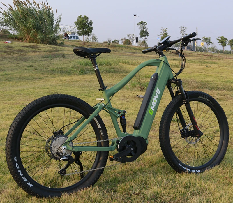 2022 New Design 27.5inch Mid Motor Full Suspension 500w Ebike Cheap Electric Bicycle Electric Mountain Bike Electric MTB