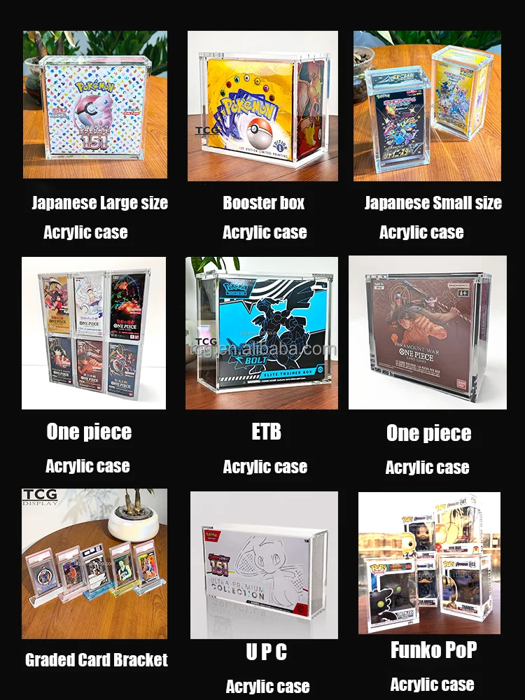 Custom Size 360pcs English Pokémon TCG Booster Box Display Case