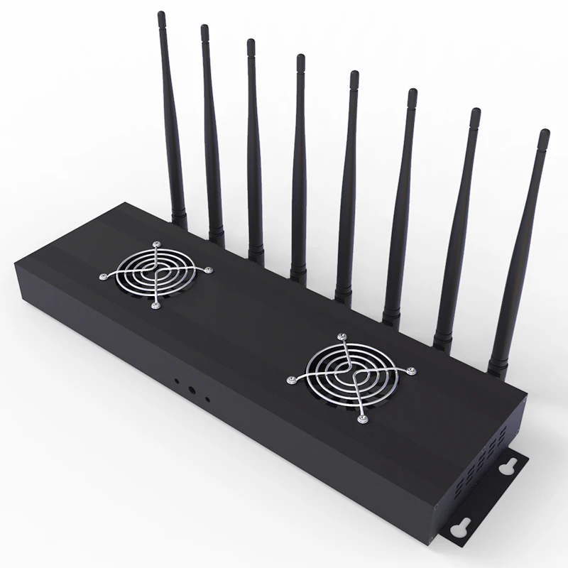 32W mobile phone signal jammer 2g.3g.4g.5g.gps.wifi wireless network signal interference shield External antenna 8-band