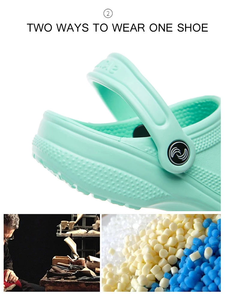 Satu Shoe Custom Design Men Clogs Sandals Eva Foam Rubber Clog Shoes Unisex Printed Classic