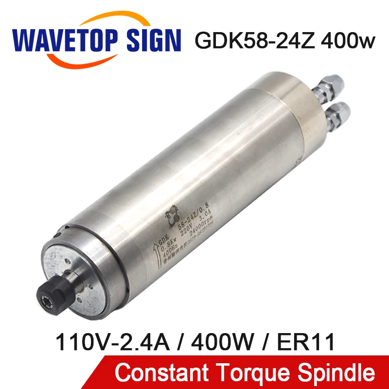 Aubalasti GDK58-24Z-0.4KW 110V 2.4A с водяным охлаждением шпинделя ER11 Dia.58mm 400 Гц 24000 об/мин для металлорежущие станки с ЧПУ маршрутизатор машина инструменты