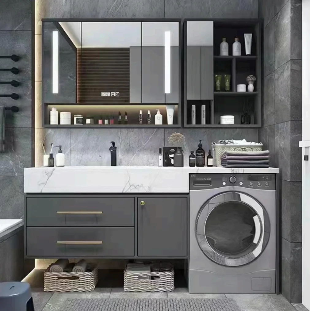 Factory Direct Sales Floor Mounted With Laundry Under Sink Storage Bathroom Cabinet