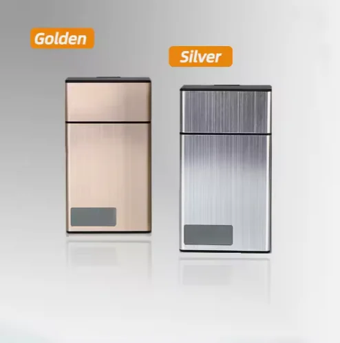 Smart Portable Smoking Control Tool 20 Pieces of Aluminum Alloy Thin Metal Locking Timer Cigarette case with Timer
