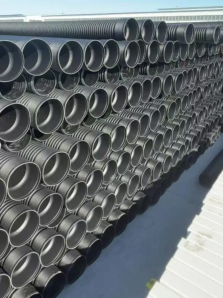 High-Durable HDPE Corrugated Sewer Pipe Double Wall High Pressure for Municipal Drainage Water Transport PC Socket Connection