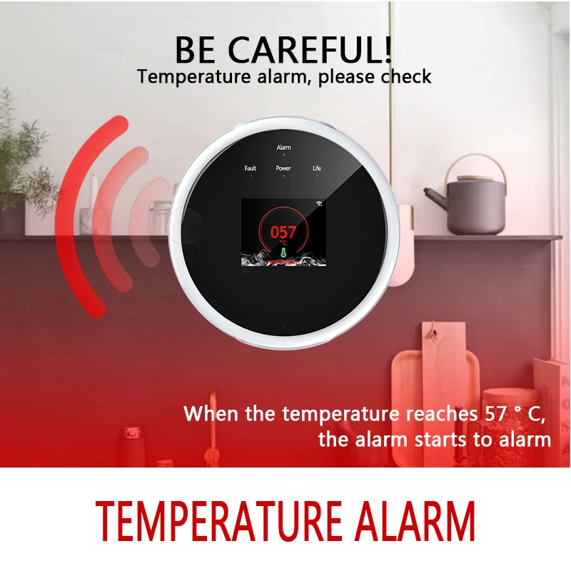 Tuya WiFi GAS LPG Leak Sensor alarm Fire Security detector APP Control Safety Smart Home Leakage Sensor Support Smart Life App