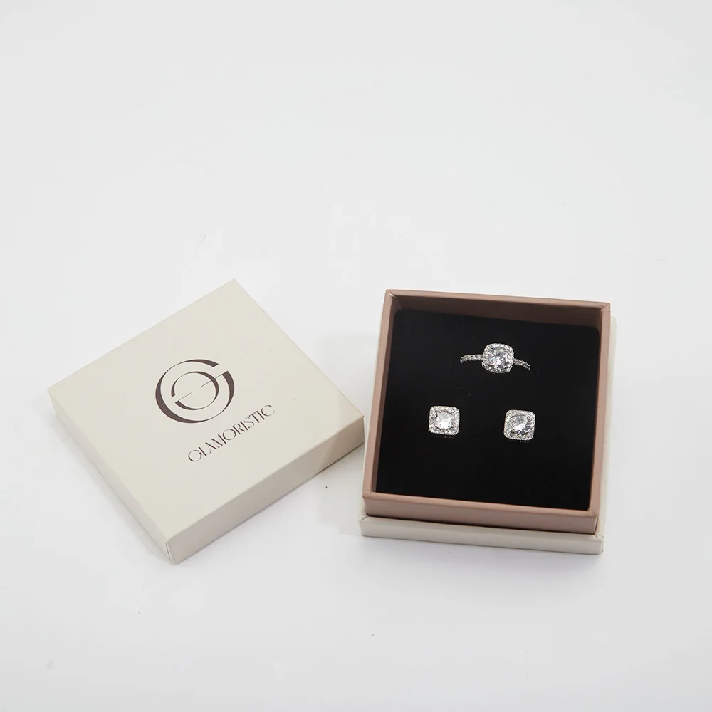 Luxury Wedding Ring Box for Girls | Custom Recycled Paper Jewelry Case | Eco-Friendly Mini Gift Packaging