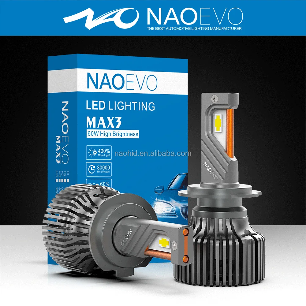 naoevo 120w max3 h11 led headlight