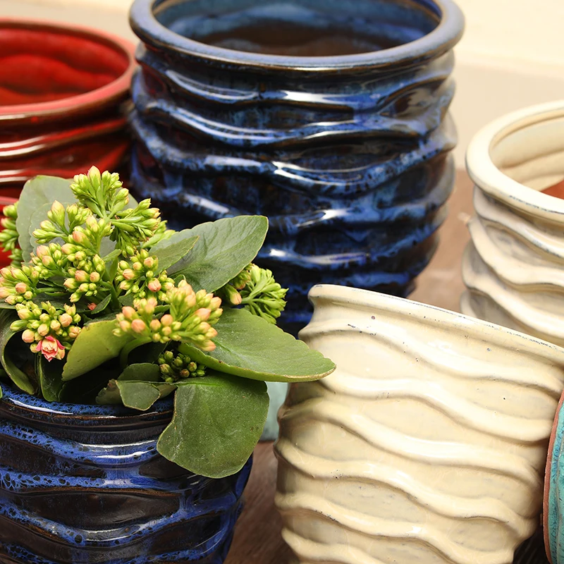 Высококачественные горшки, глазурованный большой цветочный горшок, керамическая керамика для inoor, уличные керамические горшки