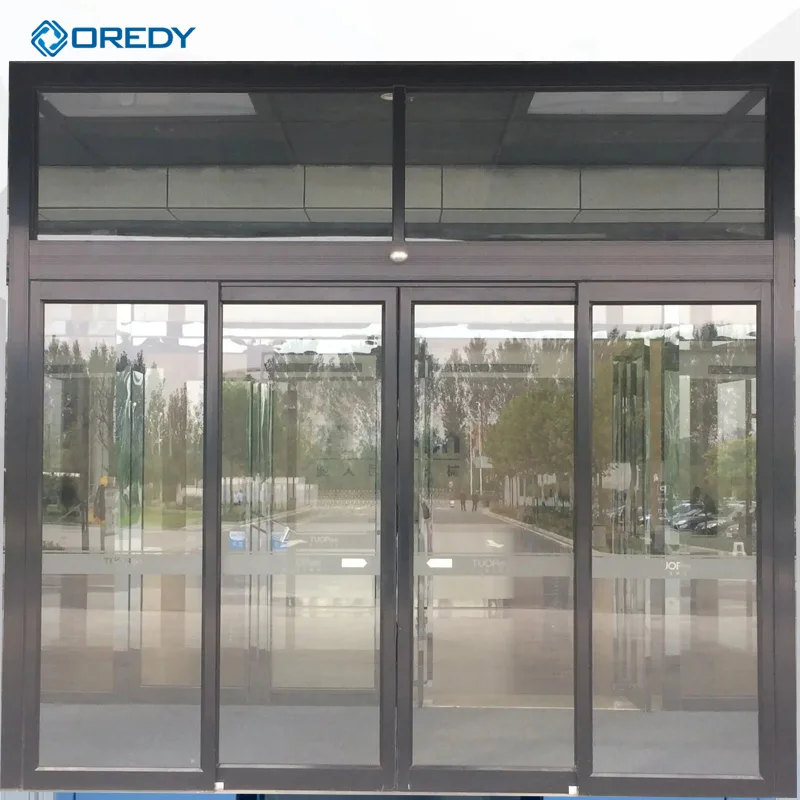 OREDY commercial door system automatic sliding doors low price with glass door opener hotel