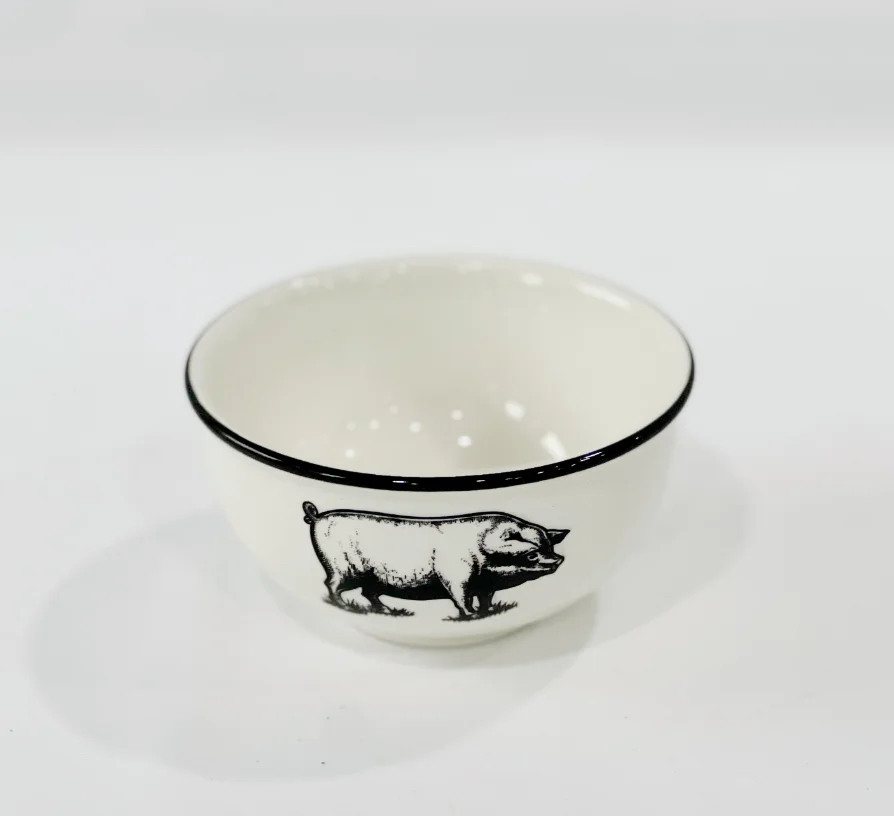 Hot selling ceramic single bowl kitchen bowl porcelain