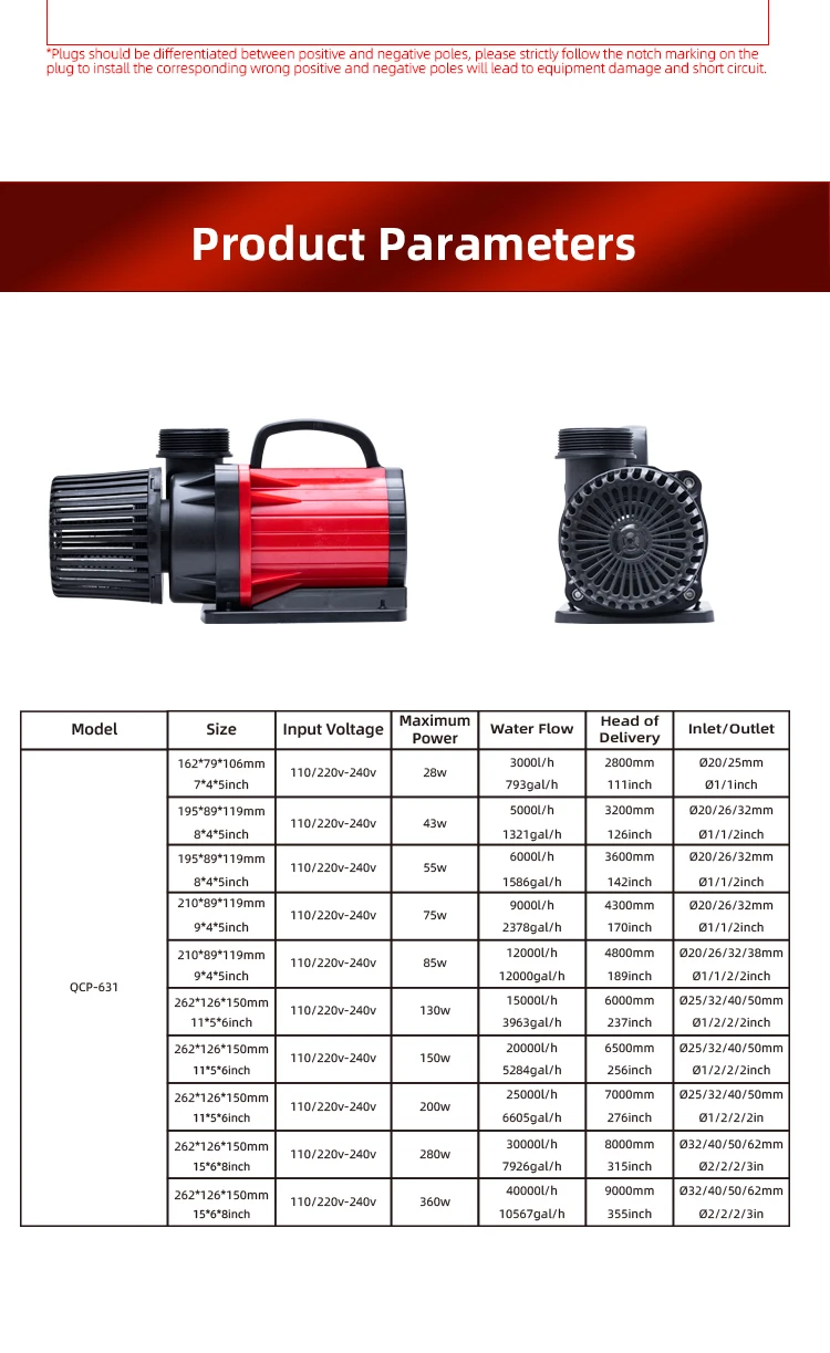 QihangRAS High-Pressure Mini Aquarium Fish Tank Submersible Pump Hot Sale Household Koi Pond Filter Circulating Water Pump product detail 10