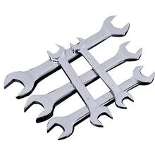 Sanhong 45# Steel Mirror Double Opening Wrench 8-Piece Set for Home Repair Metric Measurement System