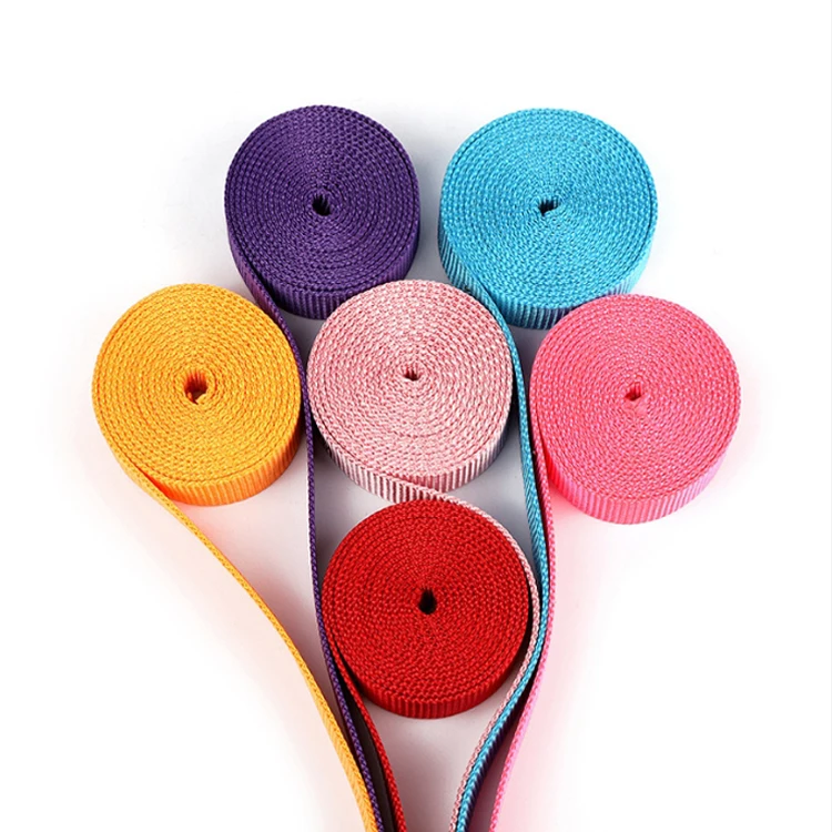 HONGYI High Quality Nylon & Polyester Webbing Strap Wholesale Weave Plain Belt With Outsourcing Edge for Luggage