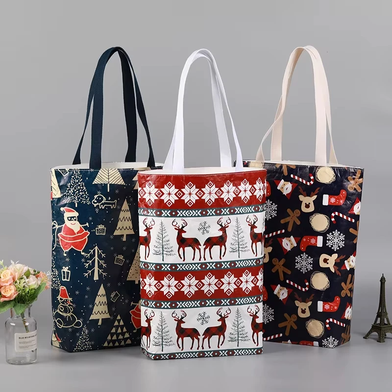 ISO BSCI Factory Eco-Friendly Custom Reusable Tote Tyvek Bag Recyclable Paper Shopping Bag Promotional