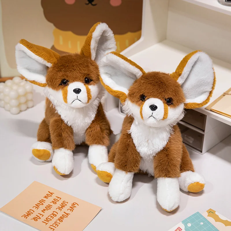 Big Ears Plush Dog Toy Lifelike Fennec Fox Basset Hound