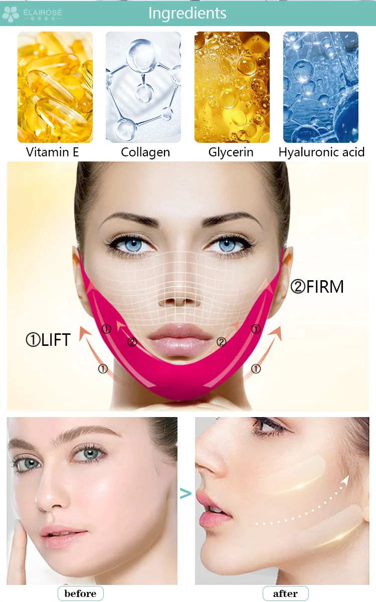 V Line Lifting Mask Firming Antiwrinkle V Line Face Mask Chin Up Patch Face Lift Double Chin