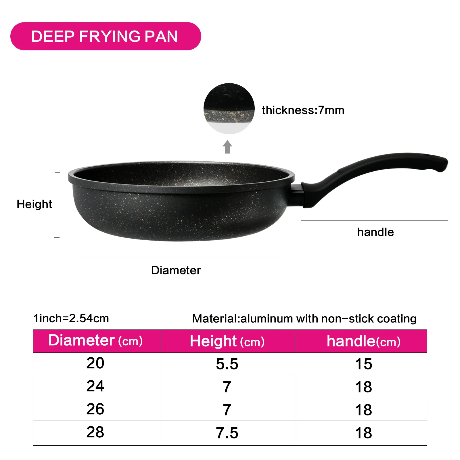 Fissman GRACE 26cm Deep Cooking Frypan Crepe Pan