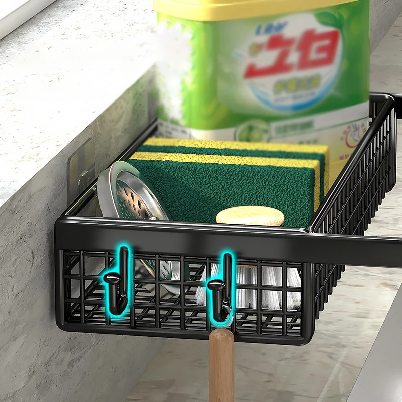 Kitchen Storage Rack Durable Metal Soap Dish Brush Rack