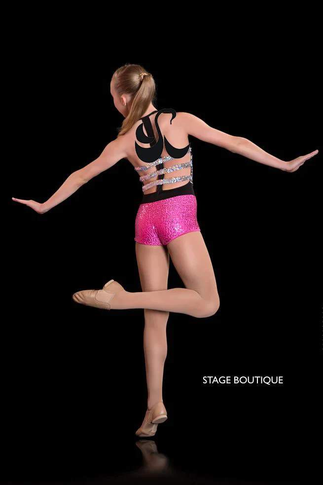 Hot Sale Professional Blue Black White Dance Costume Set Lyrical Jazz/Tap  Dance Wear for Performance