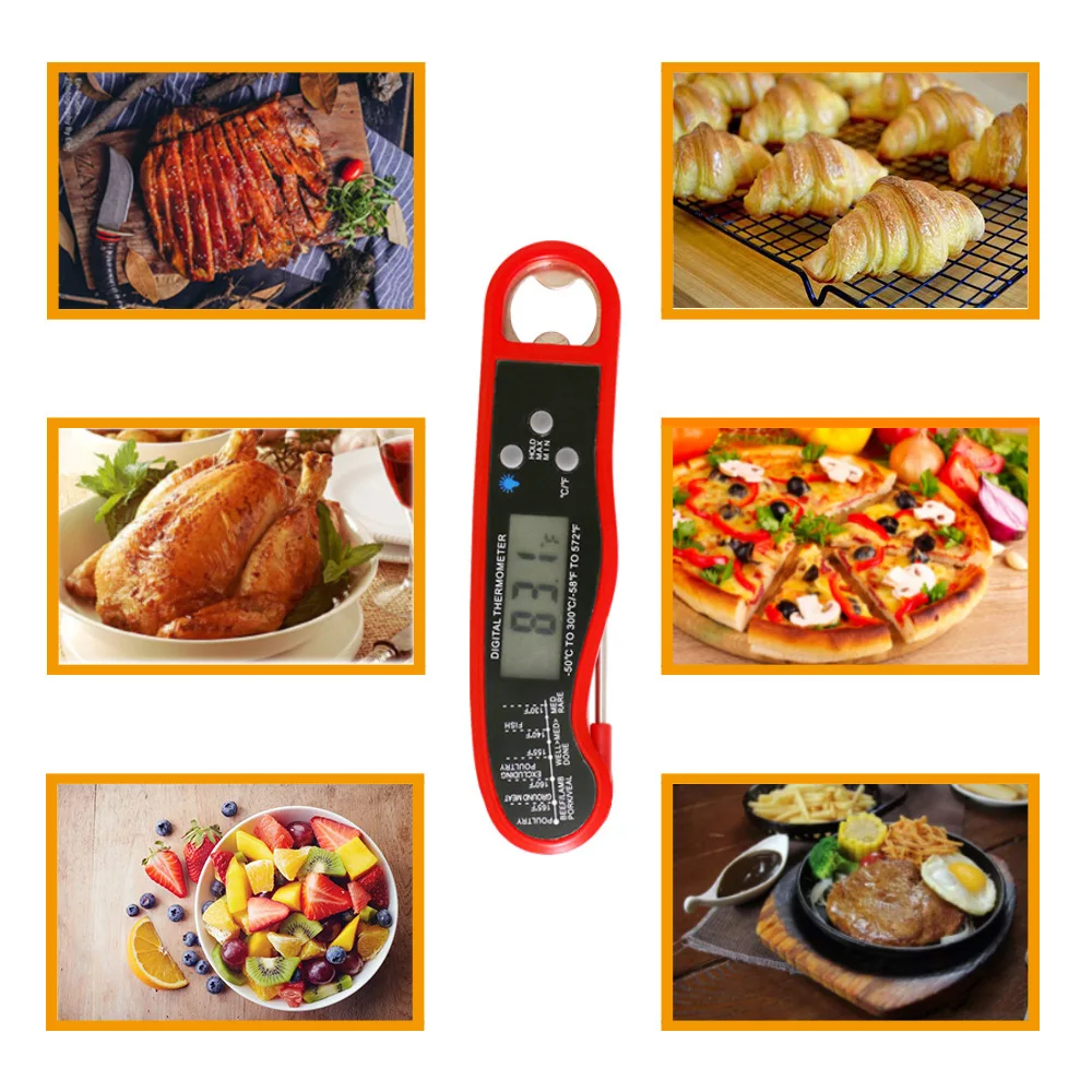 Outdoor Grilling And Bbq Thermometer Digital Instant Read Food Thermograph Cooking Food Probe