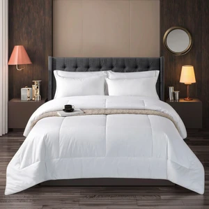 Pure White Feather Silk Cotton Printed Simple Fall Breathable Hotel Duvet Inserts & Bedspreads Brushed Linen Quilts