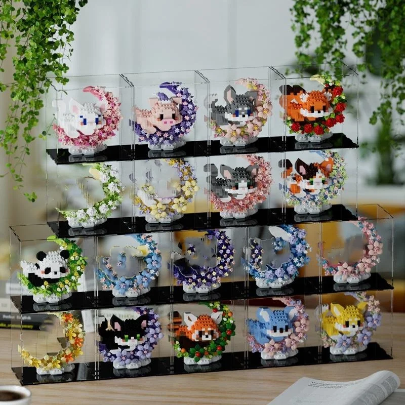 Kaili Mini Building Blocks Kit Brick Construction Game Cute Moon Cartoon Animal Kids Educational Toys Building Sets