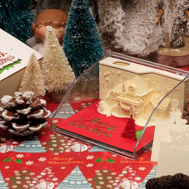 Рождественский подарок Счастливого Рождества культурное творчество 3D Липкие заметки блокнот для записей на заказ