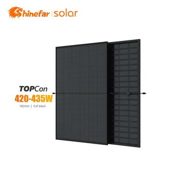 German Warehouse Stock N-type Pv Module 420w Full Black Double Glass ...