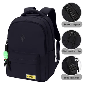 OMASKA Wholesale Nylon Teenagers Bags 17 Inch Men Fashion Laptop Backpack