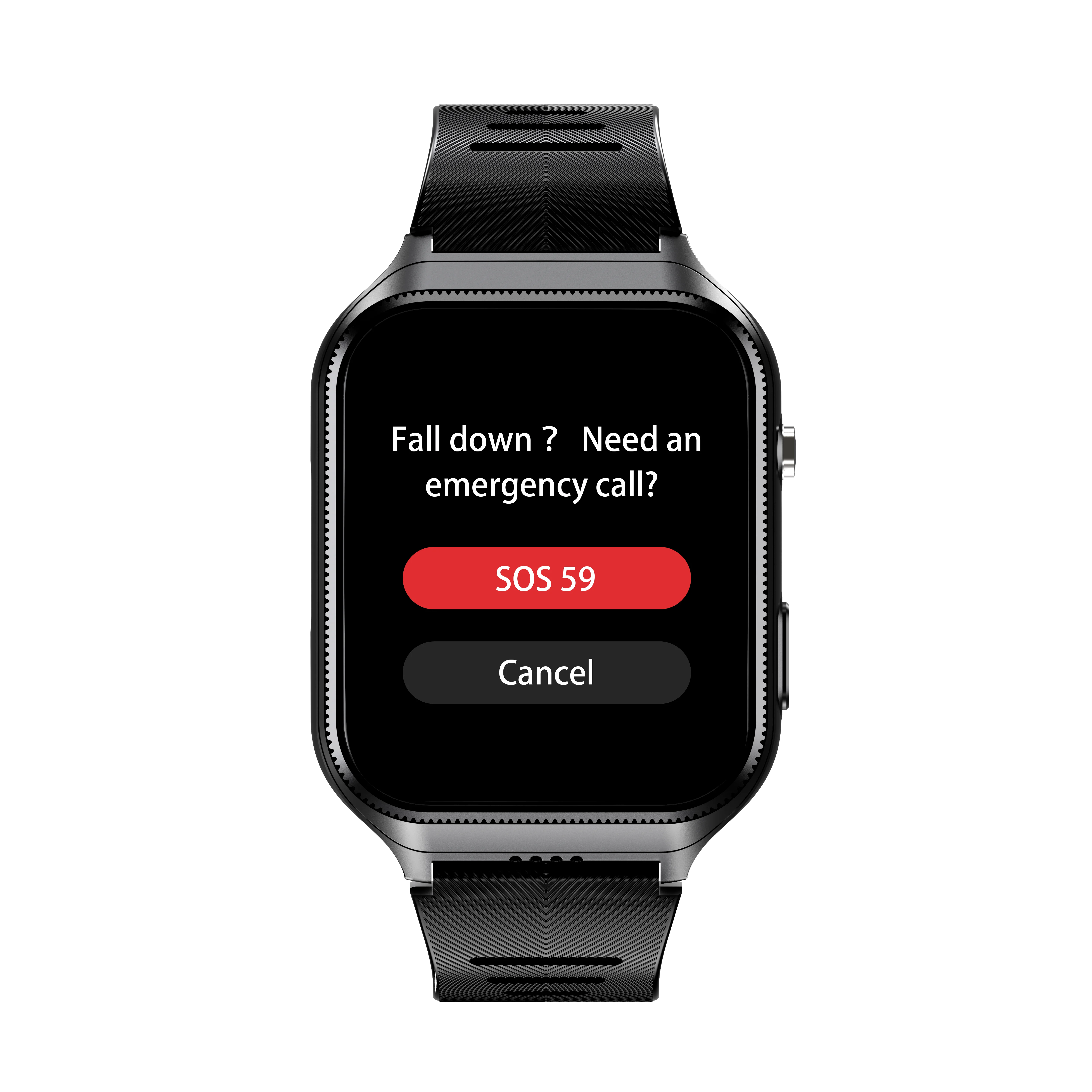 Elderly Healthcare Fall Detection SOS GPS Tracker GS11 Smart Watch With Heart Rate Monitor