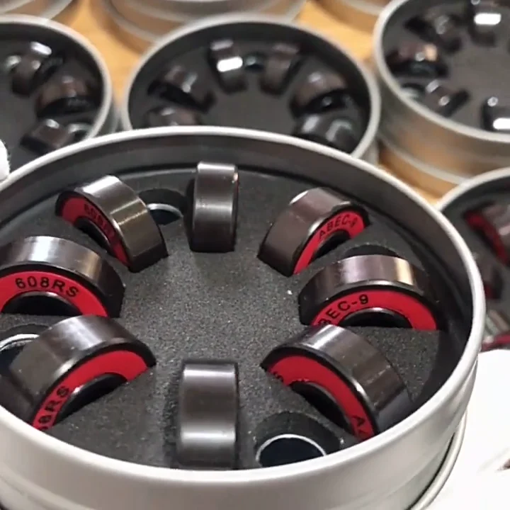 Abec7 Abec9 Blackcoated Oem Skateboard Bearing 608 2rs Buy Abec7