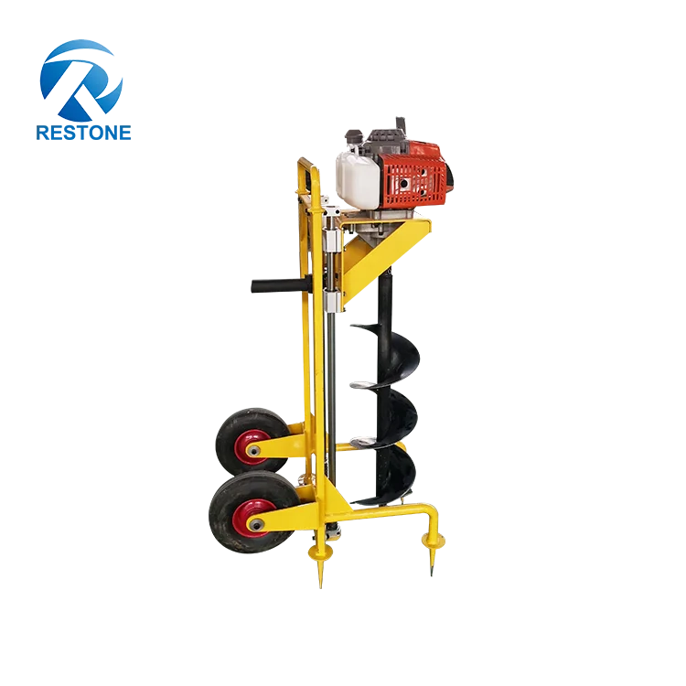 Taladro De Postes A Gasolina 1900W - 2 Tiempos, Para Jardinería, Construcción Y Vallas