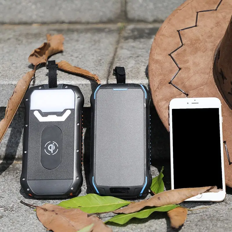 Solar Powerbank Wireless Mobile Power Banks 26800mah 30000mah Powerbank Solar Phone Charger Wireless Solar Cell Powerbank