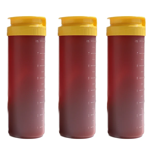 Wide Mouth Plastic Squeeze Bottles with Caps for Ketchup Salad Sauce