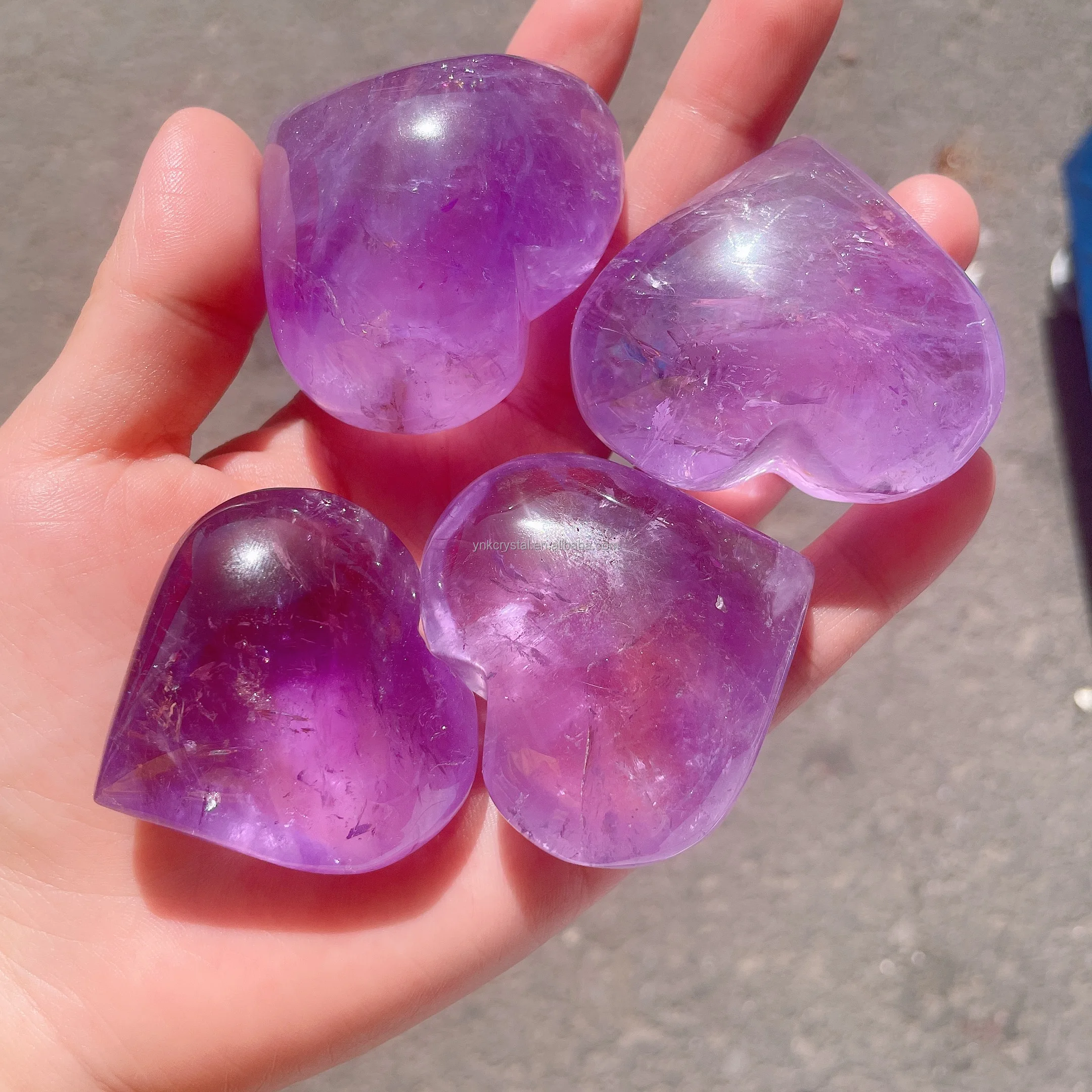 Wholesale Natural High Quality Rainbow Amethyst Heart Gemstone Healing