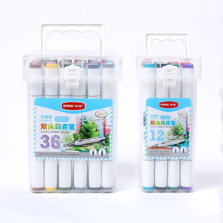 36 цветов с двойной головкой печати номер цвета жирной пользовательские Маркеры Ручка маркер для белой доски постоянный