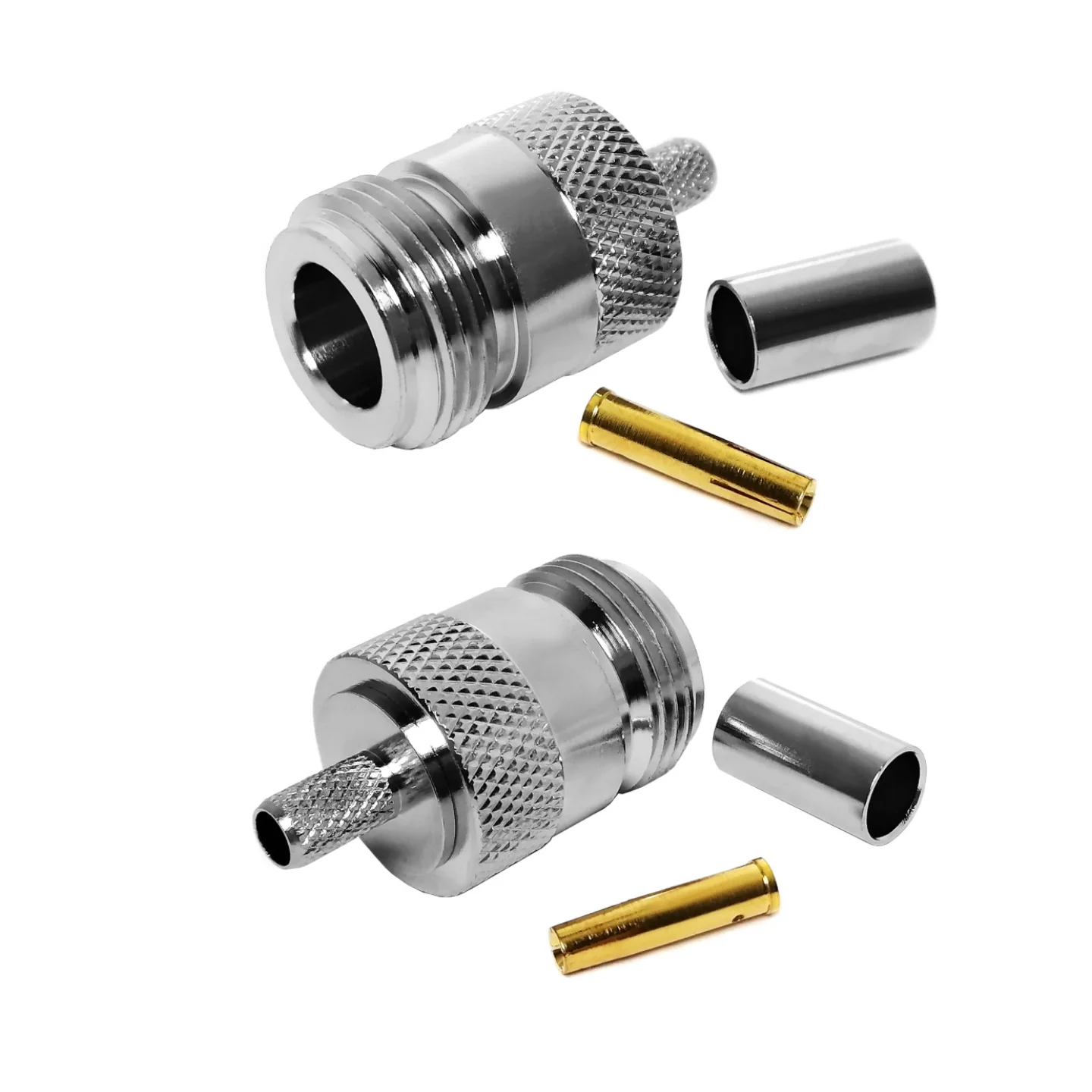 Factory 50 Ohm N Type Female Jack RF Connector Crimp for RG58 LMR200 LMR195 RG223 RG400 RG142 RG303 RF Coax Coaxial Connectors