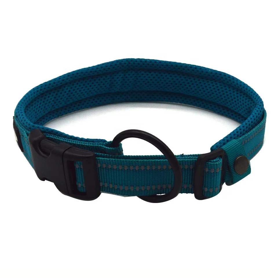 Adjustable Dog Collar Reflective Nylon bing Soft Breathable Air Mesh