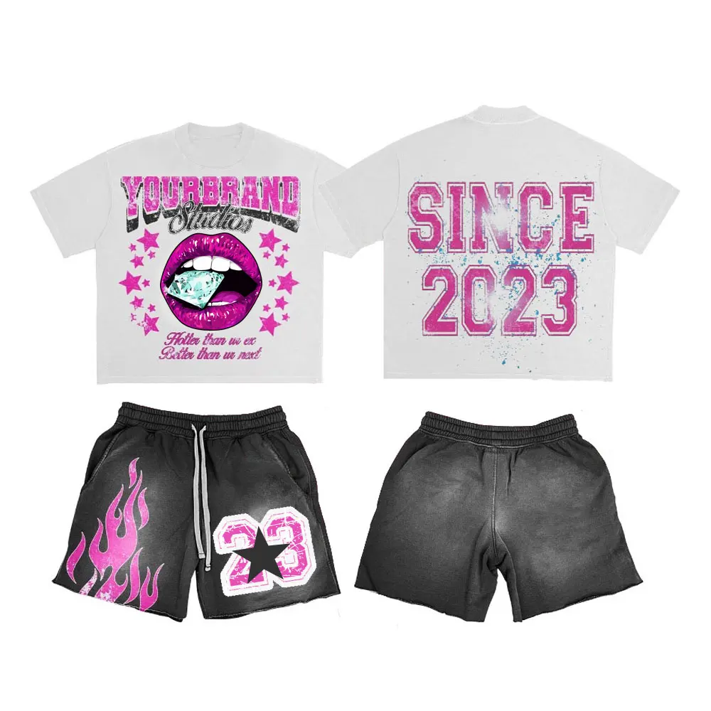 Shop Custom DTG Printing Logo Men's Tshirts & Shorts Set