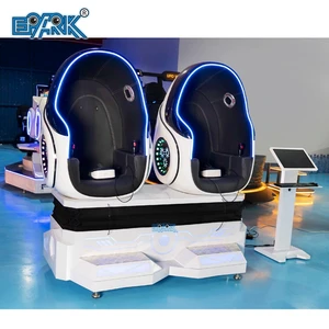 Wholesale Indoor 9D VR Cinema Egg Chair Double Seats Virtual Reality Simulator with Roller Coaster Game Machine