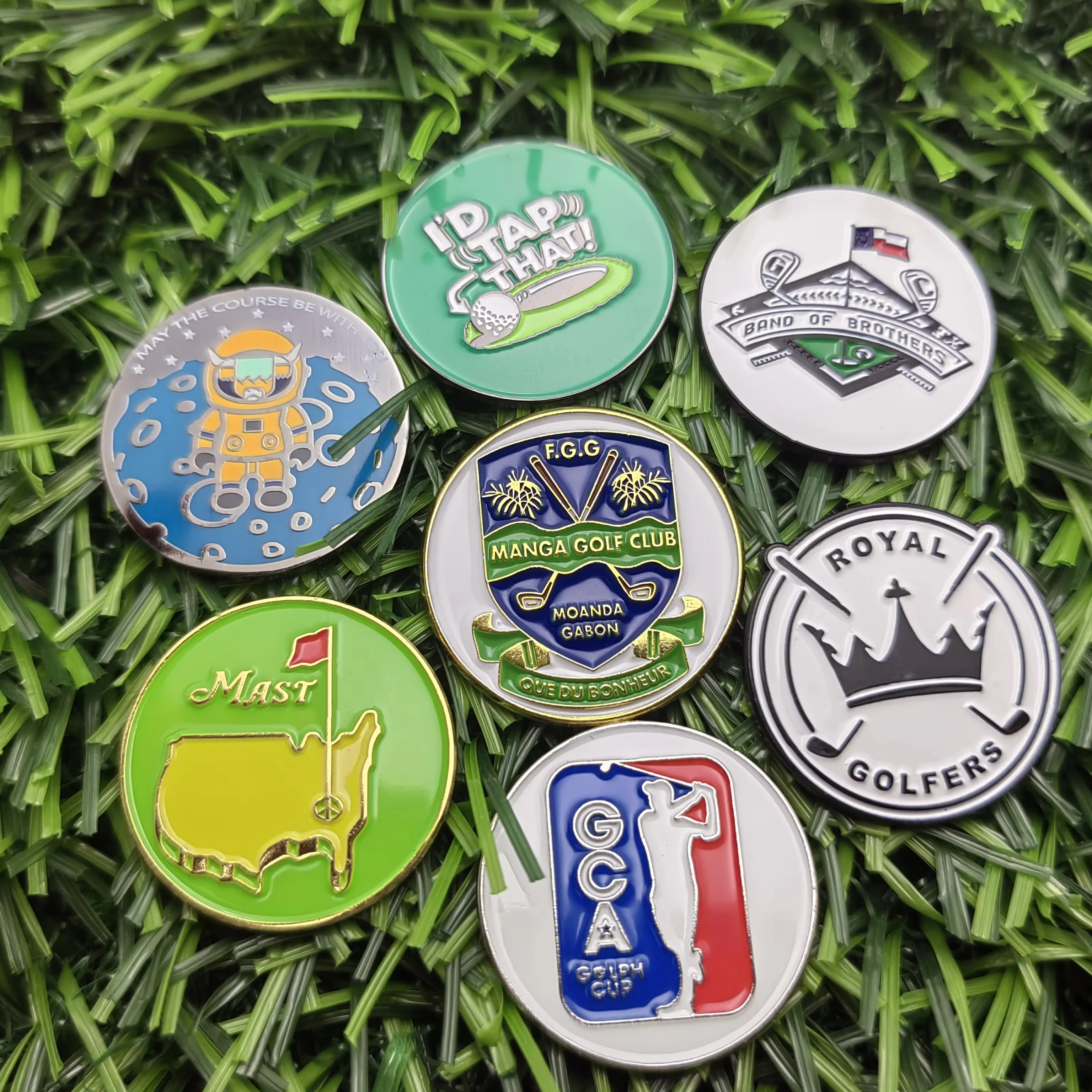Custom Logo Magnetic Hat Clip Blank Metal Bulk Golf Marker