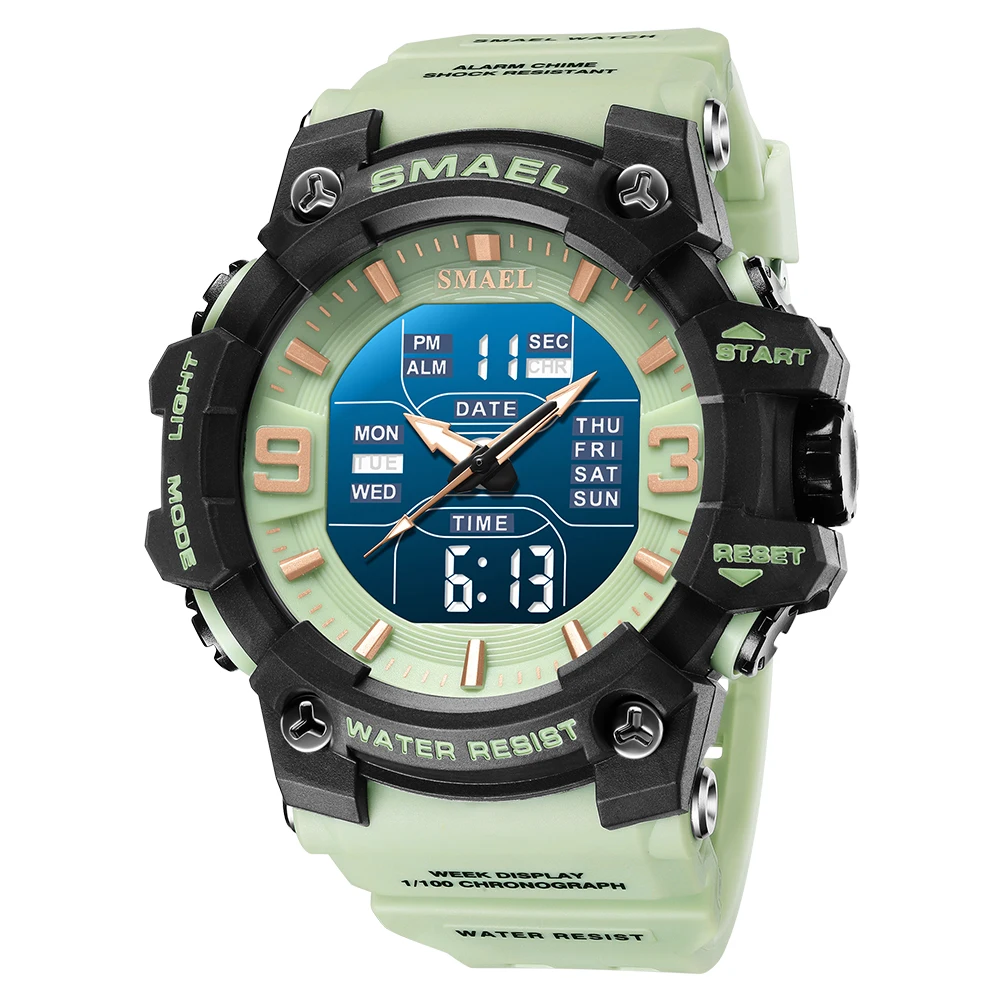 Orologio Digitale Sportivo Uomo - Militare Con Sveglia E Cronometro, Quadrante 50mm, Nero, Resistente Agli Urti