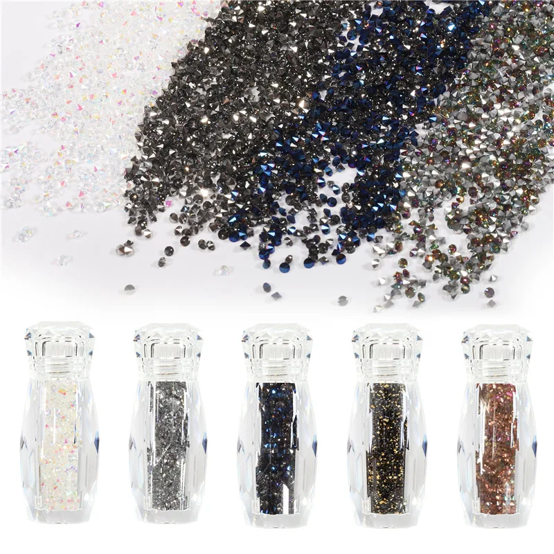 Glitter Micro Diamond Glass Crystal Rhinestones Glitter Pixie Crystal for Nails Art Decoration