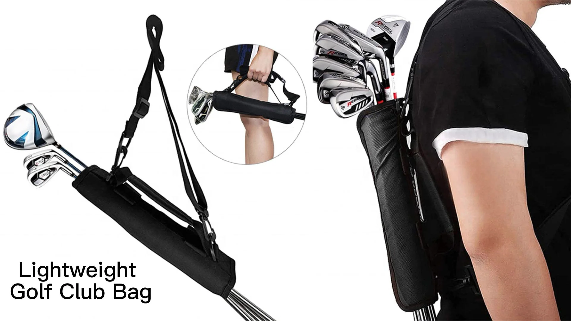Portable Sunday Golf Club Bag Lightweight Shoulder Golf Carry Bag