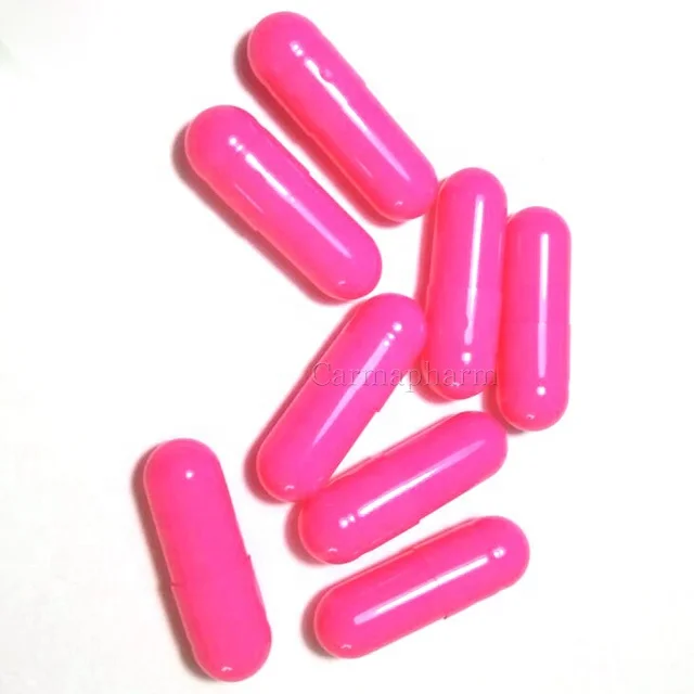 Pink Halal Gelatin Empty Capsule Shells Size