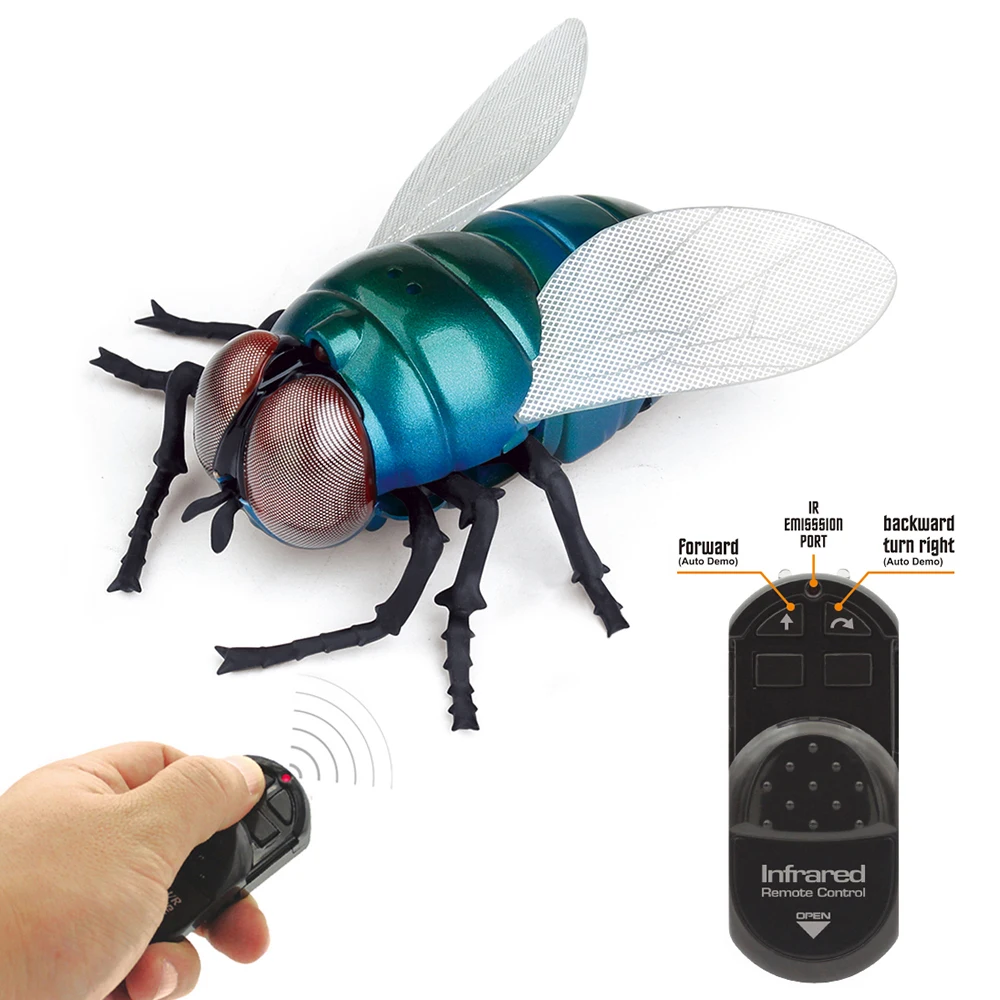 High Simulation Natural Rc Fly Light up Eye Insect Remote Control Toys
