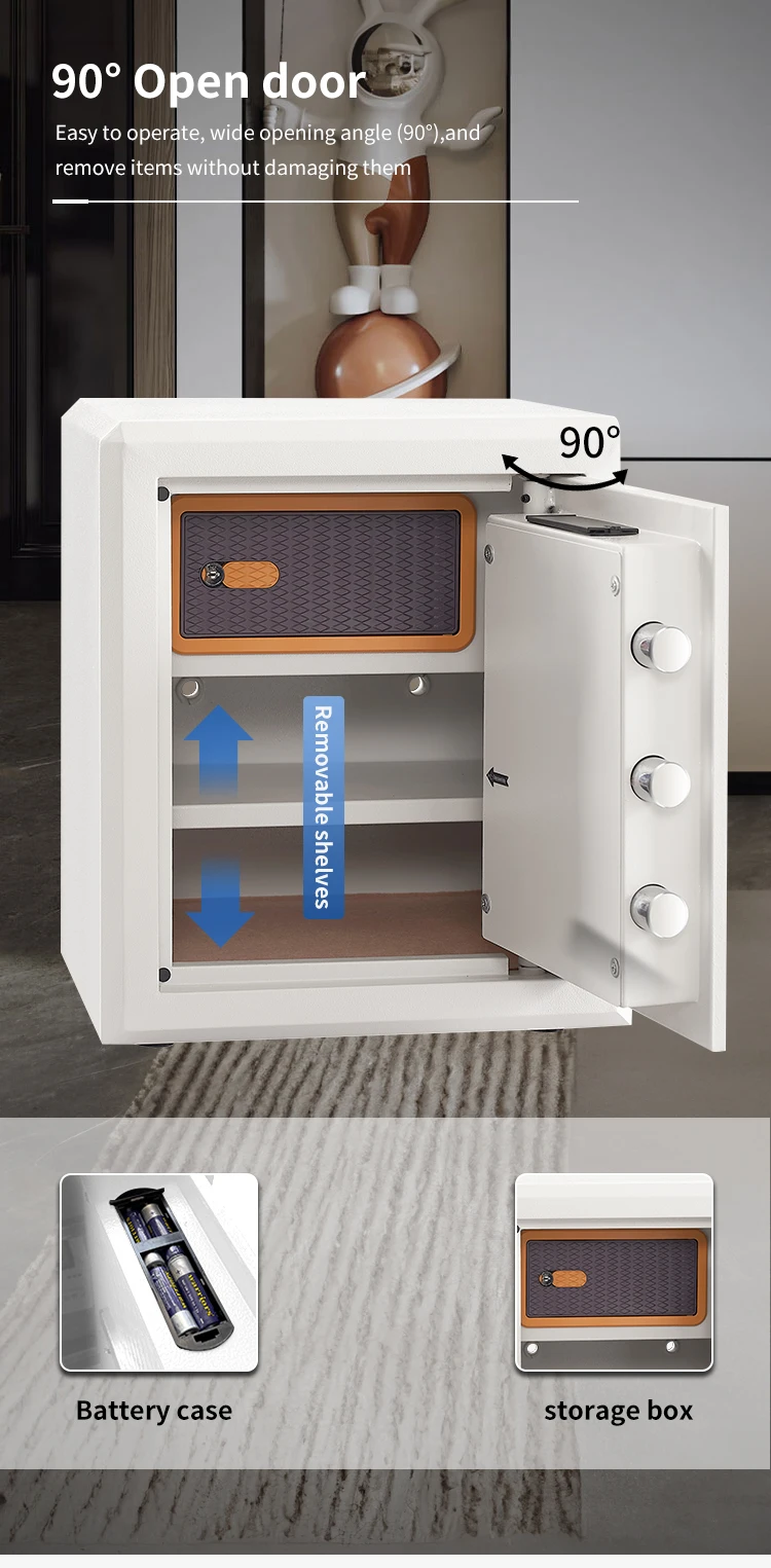 CEQSAFE High Security Strong Metal Money Fingerprint Biometric Safe Box for Money factory